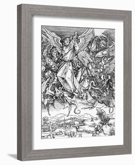 St. Michael Slaying the Dragon by Albrecht Durer-null-Framed Giclee Print