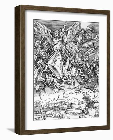 St. Michael Slaying the Dragon by Albrecht Durer-null-Framed Giclee Print