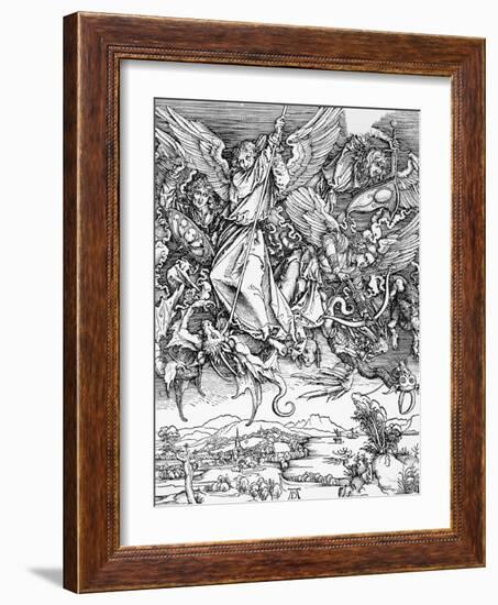 St. Michael Slaying the Dragon by Albrecht Durer-null-Framed Giclee Print