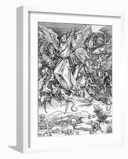 St. Michael Slaying the Dragon by Albrecht Durer-null-Framed Giclee Print