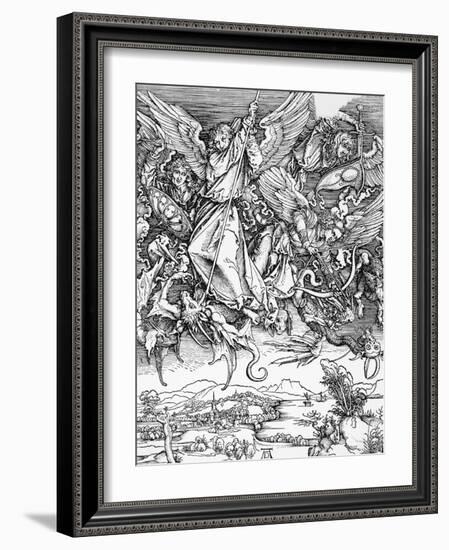 St. Michael Slaying the Dragon by Albrecht Durer-null-Framed Giclee Print