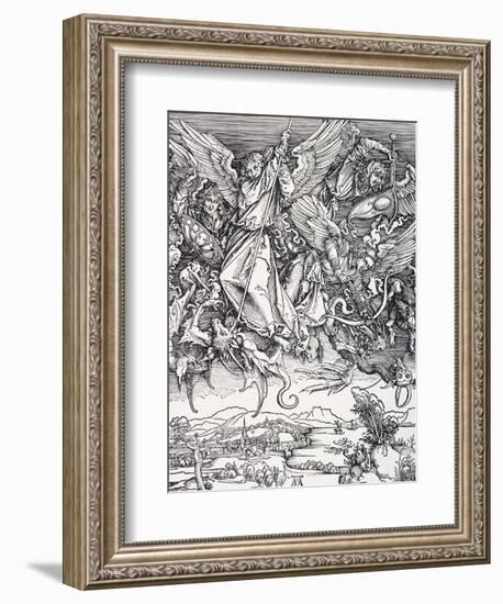 St. Michael Slaying the Dragon-Albrecht Dürer-Framed Giclee Print