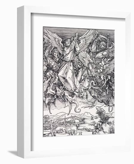 St. Michael Slaying the Dragon-Albrecht Dürer-Framed Giclee Print