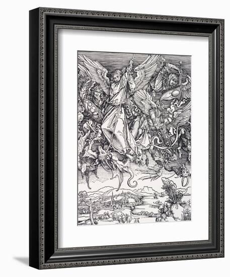 St. Michael Slaying the Dragon-Albrecht Dürer-Framed Giclee Print