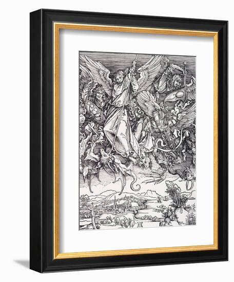 St. Michael Slaying the Dragon-Albrecht Dürer-Framed Giclee Print