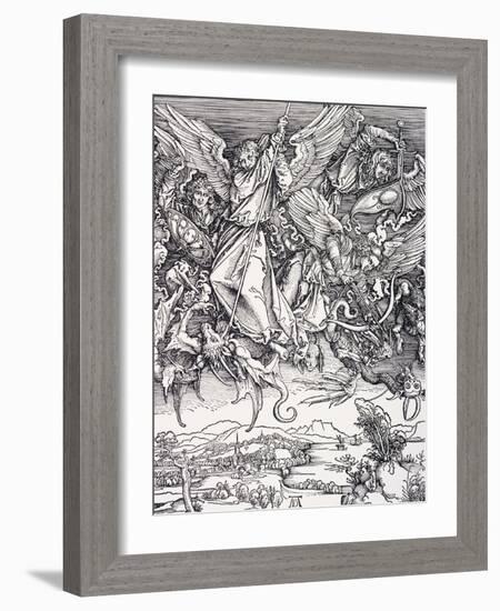 St. Michael Slaying the Dragon-Albrecht Dürer-Framed Giclee Print