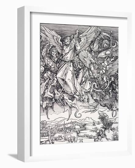 St. Michael Slaying the Dragon-Albrecht Dürer-Framed Giclee Print