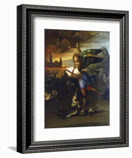 St Michael the Archangel, C1503-1504-Raphael-Framed Giclee Print