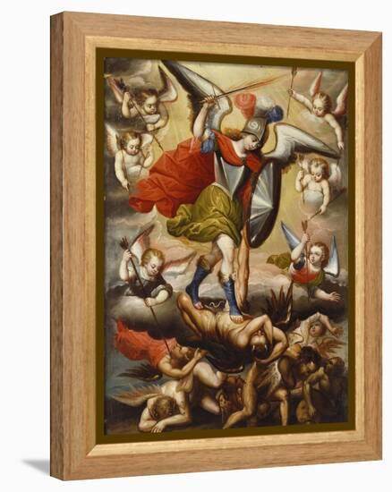 St Michael the Archangel. Cuzco School, 17th Cent, c.1675-Diego Quispe Tito-Framed Premier Image Canvas