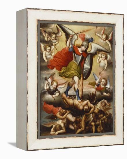 St Michael the Archangel. Cuzco School, 17th Cent, c.1675-Diego Quispe Tito-Framed Premier Image Canvas