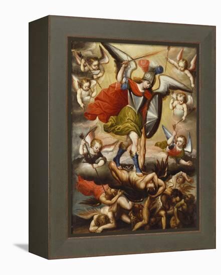 St Michael the Archangel. Cuzco School, 17th Cent, c.1675-Diego Quispe Tito-Framed Premier Image Canvas