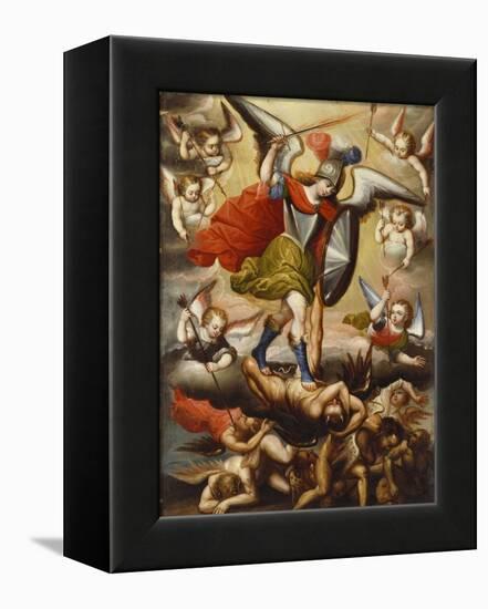 St Michael the Archangel. Cuzco School, 17th Cent, c.1675-Diego Quispe Tito-Framed Premier Image Canvas