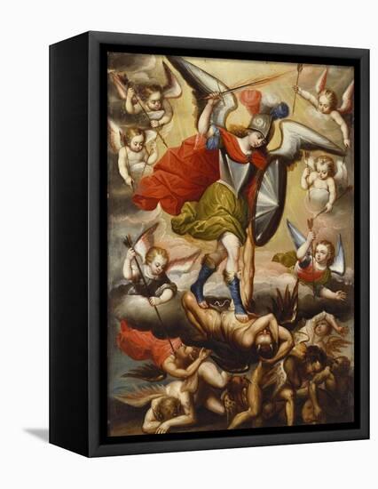 St Michael the Archangel. Cuzco School, 17th Cent, c.1675-Diego Quispe Tito-Framed Premier Image Canvas