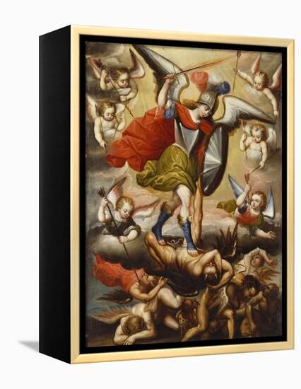 St Michael the Archangel. Cuzco School, 17th Cent, c.1675-Diego Quispe Tito-Framed Premier Image Canvas