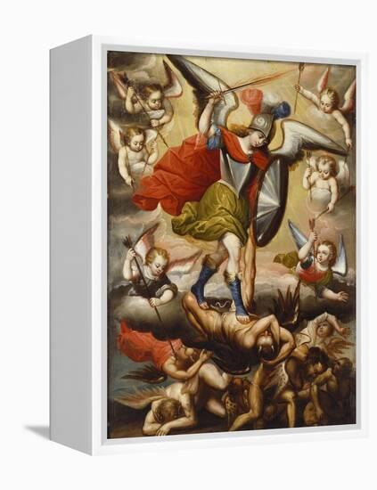 St Michael the Archangel. Cuzco School, 17th Cent, c.1675-Diego Quispe Tito-Framed Premier Image Canvas