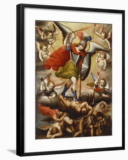 St Michael the Archangel. Cuzco School, 17th Cent, c.1675-Diego Quispe Tito-Framed Giclee Print