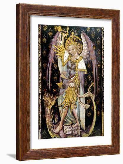 St Michael the Archangel, Detail of the Rood Screen, St Helen's Church, Ranworth, Norfolk, Uk-null-Framed Giclee Print