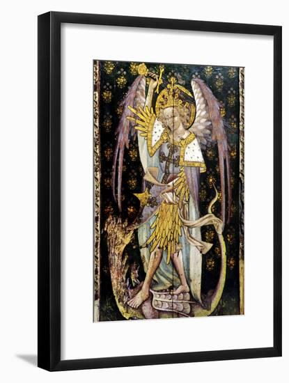 St Michael the Archangel, Detail of the Rood Screen, St Helen's Church, Ranworth, Norfolk, Uk-null-Framed Giclee Print