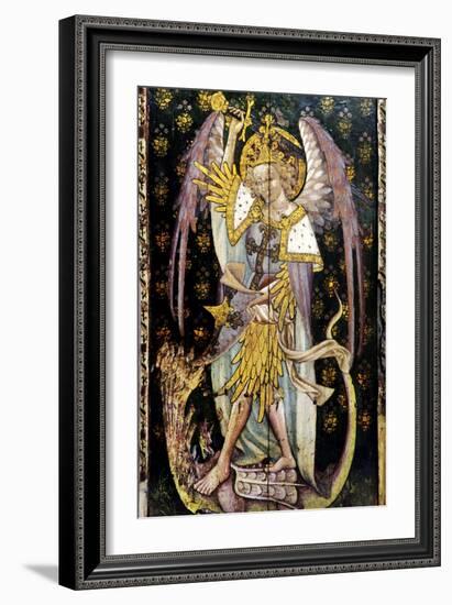 St Michael the Archangel, Detail of the Rood Screen, St Helen's Church, Ranworth, Norfolk, Uk--Framed Giclee Print