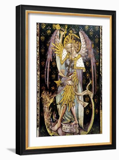 St Michael the Archangel, Detail of the Rood Screen, St Helen's Church, Ranworth, Norfolk, Uk-null-Framed Giclee Print