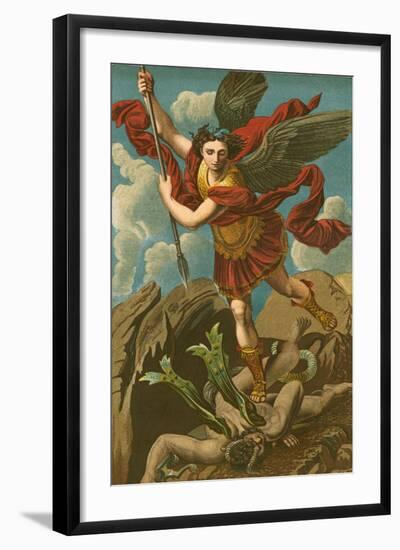 St Michael Vanquishing Satan-Raphael-Framed Giclee Print