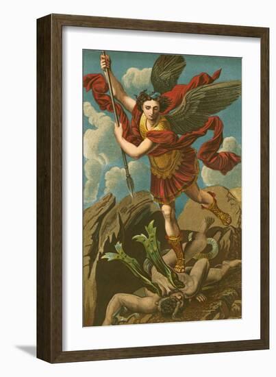St Michael Vanquishing Satan-Raphael-Framed Giclee Print