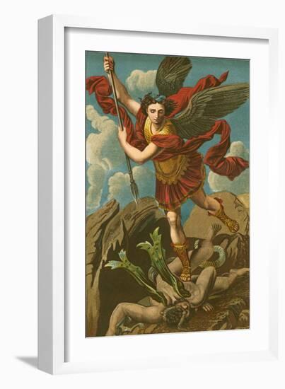 St Michael Vanquishing Satan-Raphael-Framed Giclee Print