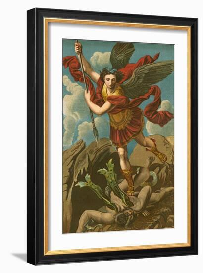 St Michael Vanquishing Satan-Raphael-Framed Giclee Print