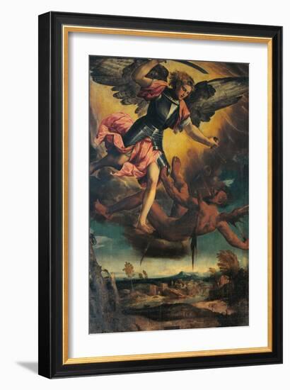 St Michael Vanquishing the Devil-Bonifacio Veronese-Framed Giclee Print