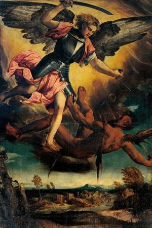 St. Michael Vanquishing the Devil' Art Print - Bonifacio de Pitati | Art.com