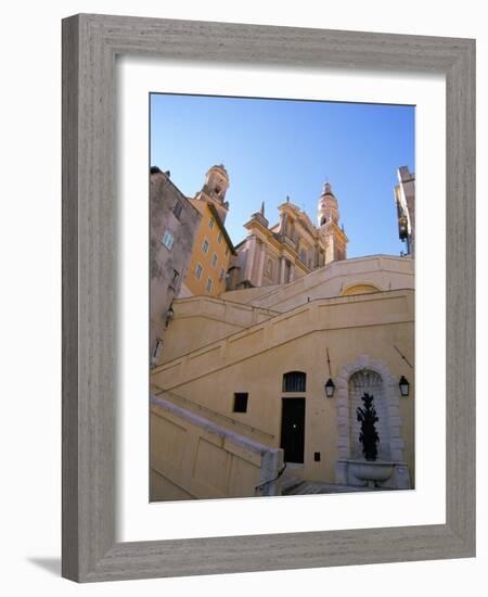 St. Michel Church, Menton, Alpes-Maritimes, Cote D'Azur, Provence, French Riviera, France-Sergio Pitamitz-Framed Photographic Print