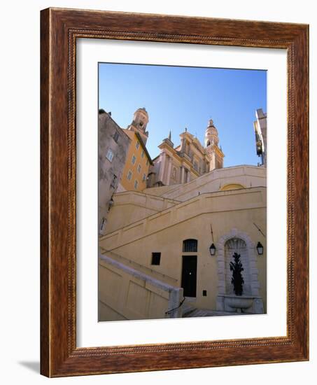 St. Michel Church, Menton, Alpes-Maritimes, Cote D'Azur, Provence, French Riviera, France-Sergio Pitamitz-Framed Photographic Print