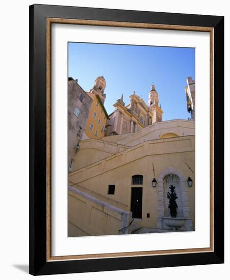 St. Michel Church, Menton, Alpes-Maritimes, Cote D'Azur, Provence, French Riviera, France-Sergio Pitamitz-Framed Photographic Print