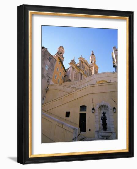 St. Michel Church, Menton, Alpes-Maritimes, Cote D'Azur, Provence, French Riviera, France-Sergio Pitamitz-Framed Photographic Print