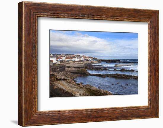 St. Monans Fishing Village and Harbour from the Fife Coast Path, Fife, Scotland, UK-Mark Sunderland-Framed Photographic Print