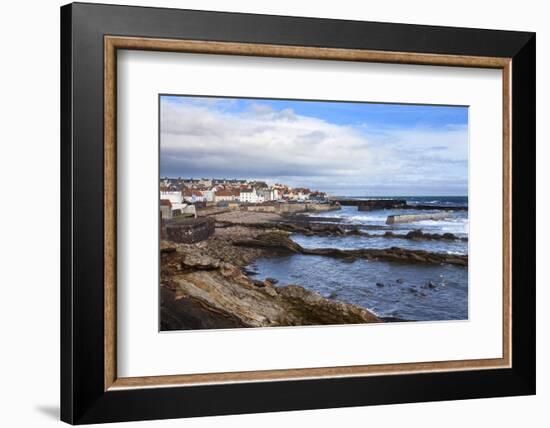 St. Monans Fishing Village and Harbour from the Fife Coast Path, Fife, Scotland, UK-Mark Sunderland-Framed Photographic Print