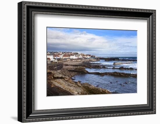 St. Monans Fishing Village and Harbour from the Fife Coast Path, Fife, Scotland, UK-Mark Sunderland-Framed Photographic Print