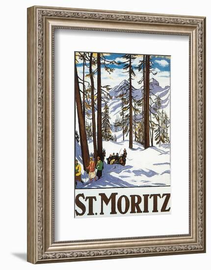 St. Moritz-Emil Cardinaux-Framed Art Print