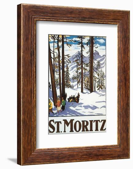 St. Moritz-Emil Cardinaux-Framed Art Print