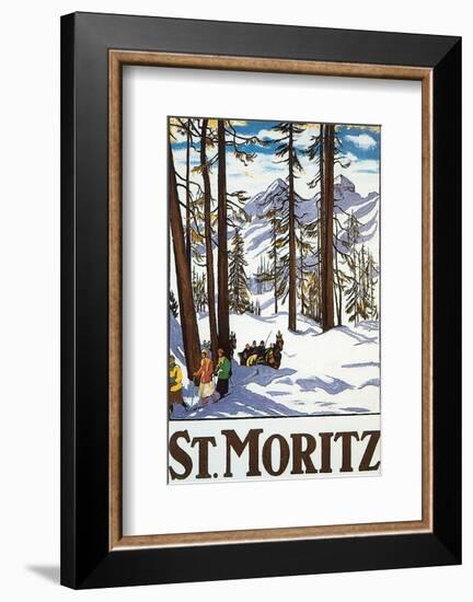 St. Moritz-Emil Cardinaux-Framed Art Print