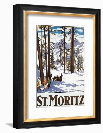 St. Moritz-Emil Cardinaux-Framed Art Print