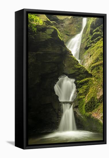 St Nectan'S Kieve, A Sixty Foot Waterfall, Saint Nectan'S Glen-Ross Hoddinott-Framed Premier Image Canvas