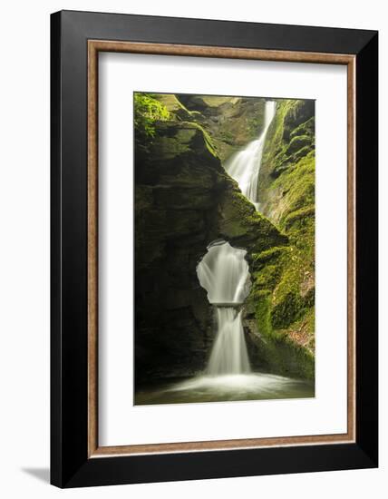 St Nectan'S Kieve, A Sixty Foot Waterfall, Saint Nectan'S Glen-Ross Hoddinott-Framed Photographic Print