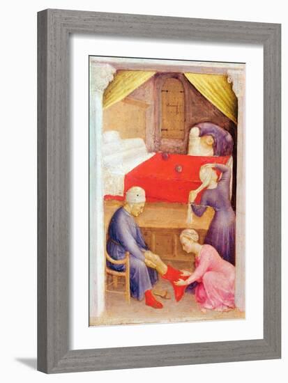 St. Nicholas and the Three Poor Maidens-Gentile da Fabriano-Framed Giclee Print