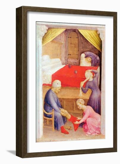 St. Nicholas and the Three Poor Maidens-Gentile da Fabriano-Framed Giclee Print