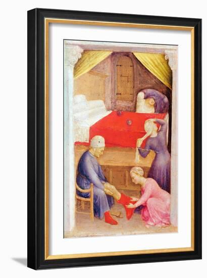 St. Nicholas and the Three Poor Maidens-Gentile da Fabriano-Framed Giclee Print