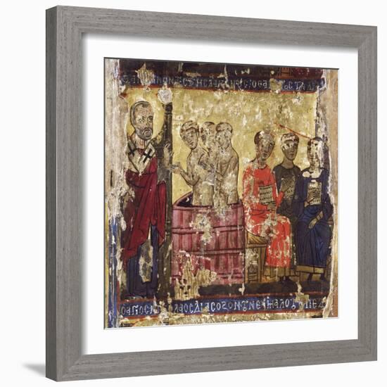 St Nicholas Baptising the First Christians with the Common Rite-null-Framed Giclee Print