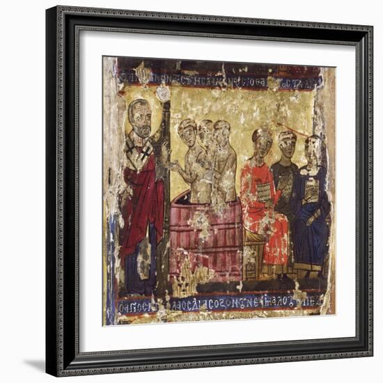 St Nicholas Baptising the First Christians with the Common Rite-null-Framed Giclee Print