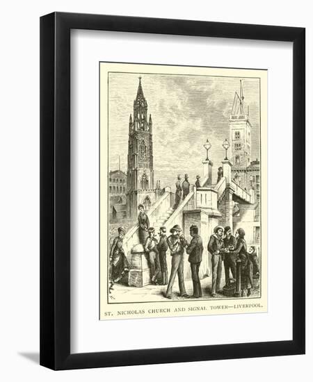 St Nicholas Church and Signal Tower, Liverpool-null-Framed Giclee Print
