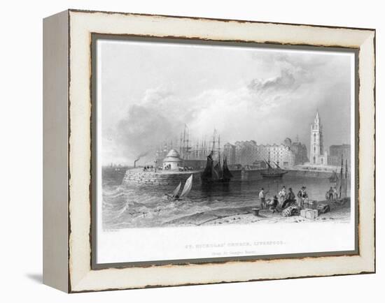 St Nicholas' Church, Liverpool, 1841-William Henry Bartlett-Framed Premier Image Canvas